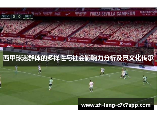 西甲球迷群体的多样性与社会影响力分析及其文化传承 西甲球迷群体的多样性与社会影响力分析及其文化传承